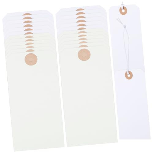 LALAFINA 100 Stück Schnur Für Kleidungsetiketten Leere Etiketten Mit Löchern Für Inventar