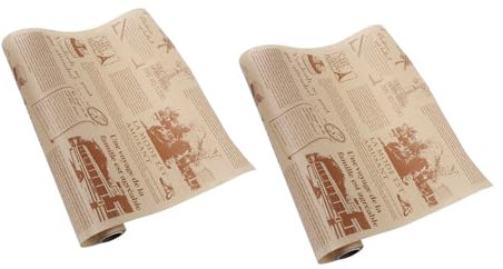 GREENADSCAPE 2 Rollos De Papel De Silicona De Grado Alimenticio Almohadilla De Papel Para Aperitivos Papel Absorbente De Aceite Papel De Periódico Pan Sartenes Para Hornear Papel De