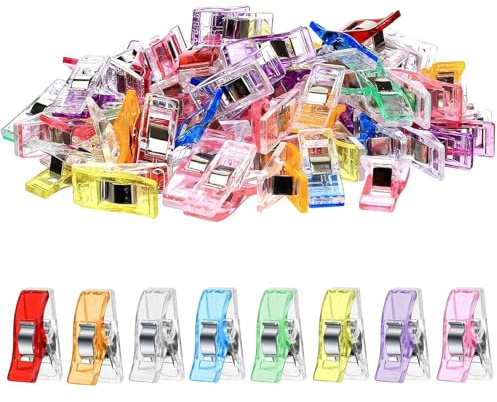 100pcs Sewing Clips, Wonder Clips, Quilting Clip, Fabric Clip, for Quilting Crafting 27x15x11 mm