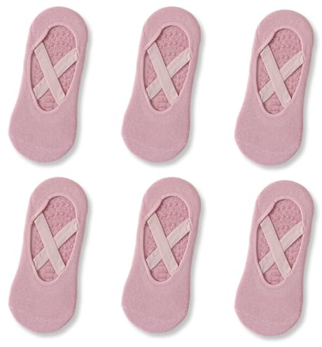 KEQAR 3 Paires Chaussettes Antidérapantes pour Yoga, Pilates, Barre, Danse, Trampoline, Maison, Hôpital (pour Femmes et Hommes) (Rose)
