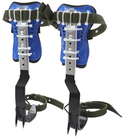 TuliperMood Set di attrezzature per arrampicata sugli alberi, attrezzatura professionale per arrampicata sugli alberi con corda di fissaggio e ramponi forestali, attrezzi per arrampicata per lavori