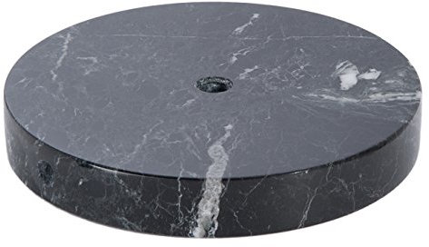 B&P Lamp® 6 Inch Diameter Round Black Zebra Base