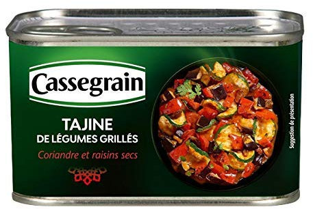 Cassegrain - Tajín para verduras a la parrilla, cilantro y pasas, 1/2, 375 g, 2 unidades