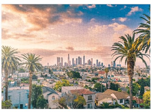 MyPuzzle Schöner Sonnenuntergang im Zentrum von Los Angeles - Premium 1000 Teile Puzzle - MyPuzzle Sonderkollektion von Puzzle Galaxy