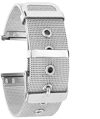 milanese Orologi Intelligenti Cinturino, 10MM-22MM Cinturini per Orologio A Sgancio Rapido Bracciale di Ricambio in Acciaio Inossidabile Disegno A Maglia (Color : Silver, Size : 22MM)