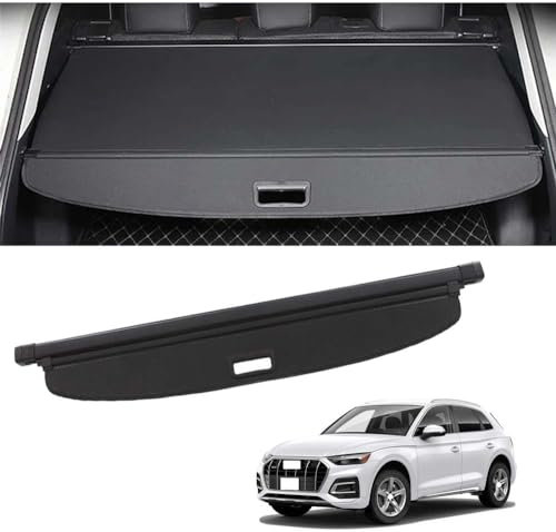 TENREV Laderaumabdeckung Kofferraum Schutz Abdeckung Cargo Cover für Audi Q5 II (Facelift 2020) SUV 2021 Ausziehbar Kofferraumabdeckung Rollo