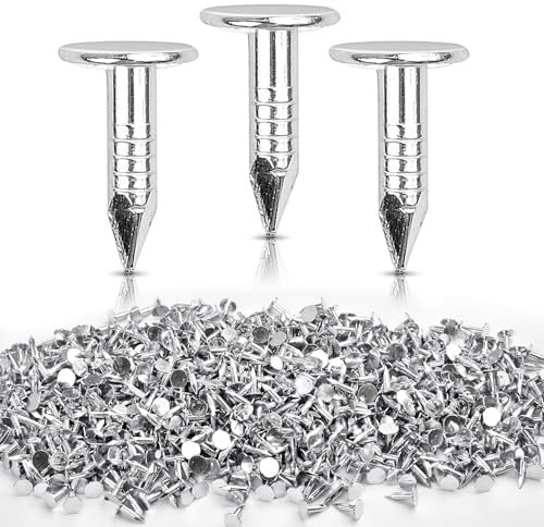 Lainballow 1000 chiodi in feltro per coperture in acciaio, perni in feltro per coperture da 1/2 pollici, chiodi a testa piatta per mobili, perni a testa larga per coperture del tetto del capanno in