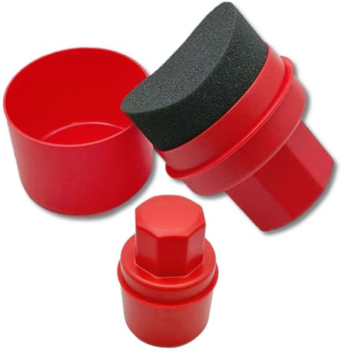 Car Tyre Sponge Brush With Intergrated Pot | Curved Tyre Dressing Applicator | Reusable Car Tire Shine Sponge | High Density Elastic Tyre Shine Applicator For Car Care, Tyre Cleaning, Eliminates Sling