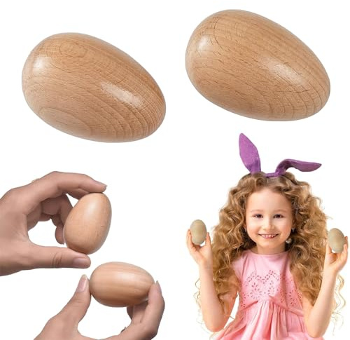 2 Pcs egg shakers, egg shaker, Wooden Eggs,egg shakers Music Toys Educational Toys wooden eggs Can be used for education, music education, parties, classroom rewards ﻿