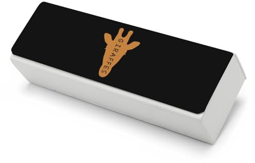 Funny Giraffe Head Hard Shell Glasses Case Portable Eyeglasses Protection Box with Cleaning Cloth for Women Men