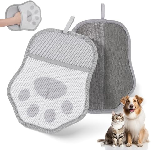 HHZalvyre Pet Hair Remover Glove - The Magic Brush for Cats & Dogs, Reusable Electrostatic Grooming Mitt for Removing Hair from Furniture, Car Seats, Clothes