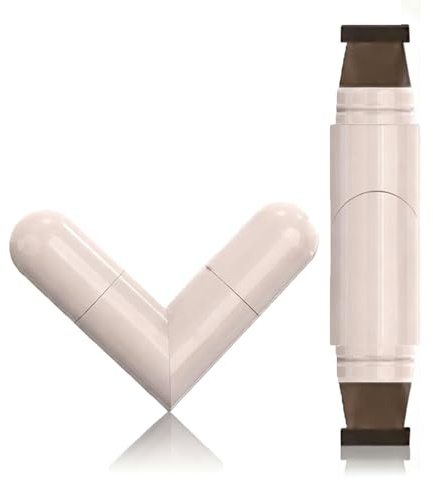 Eyeliner Stamp Pen, Foldable Double-Ended Winged Stamp Set, Long Lasting Smudge Proof Liquid Eye Liner Pen, Gel Eye Pencil Eye Makeup (brown)