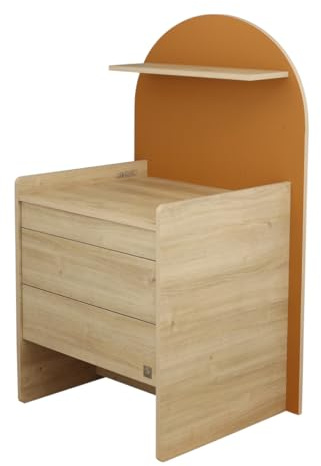 Sauthon Commode à Langer évolutive en Bureau - décor Bois chêne sépia Forme Arche