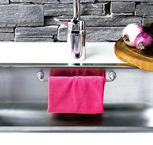 ByMagnet Magnetic Cloth Rail Made in Denmark | for Stainless Steel Type Sinks with Regular Magnets | Flexible Grey PE Regular Version