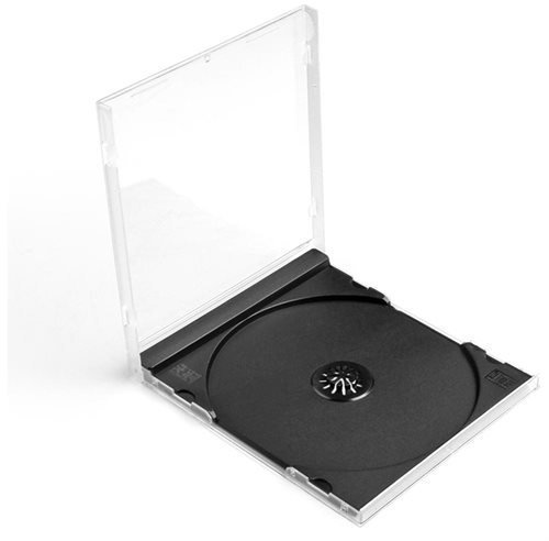 Network Trading 25 X Single Black CD Jewel Case - 10.4mm Branded