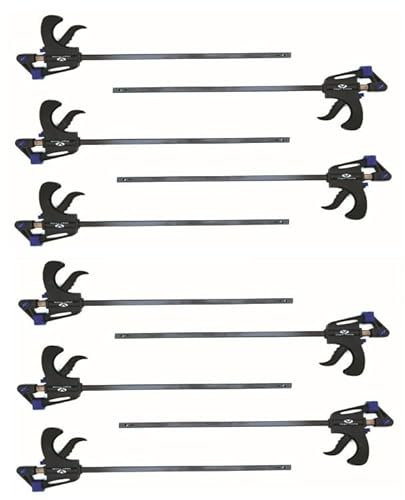 Vago-Tools 10x Einhandzwinge 900mm Leimzwinge Schnellspannzwinge, Schwarz