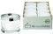 EDZARD Windlicht Molly (Höhe 6 cm, ⌀ 7 cm), mundgeblasenes Kristallglas mit Platinrand, Plus 16 Maxi-Teelichter im Acyrl-Cup - Teelichthalter, Teelichtglas