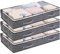 Yopih 3 Pack Underbed Storage Bags 75L Foldable Clothes Bag Large Capacity Storage Containers with Clear Window Reinforced Handles Zippered Organizer Non-Woven for Comforters Blankets Bedding Storage