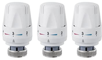 Qiumi Valve de radiateur thermostatique,Tête de Thermostat M30 x 1,7 Valve de Thermostat de Valve de radiateur de tête de Remplacement de Valve de radiateur pour Le Bureau à Domicile