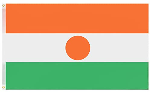 MUWO Flagge Nations Together 90 x 150 cm Nationalmanschaften, doppelseitige Gartenflagge, wetterfeste Fanflagge, Fußballflagge Polyester Länderfagge Deutschland mit Ösen (Niger)
