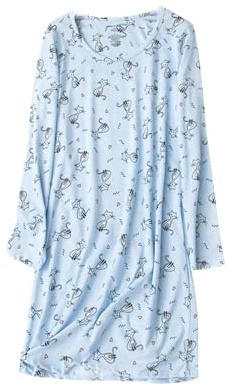 Camicie da notte da donna a maniche lunghe camicie da notte carino pigiama abito casual camicie da notte stampate maglietta abito da uomo con cappuccio vestaglie in pile extra spesso lungo, Rosa