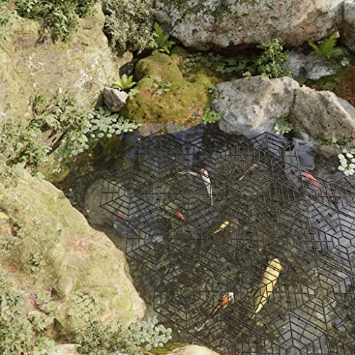 GCHDHAPB Pond Protections - 40 piezas de polipropileno negro para decoración del hogar y el jardín, fuentes y accesorios para estanques