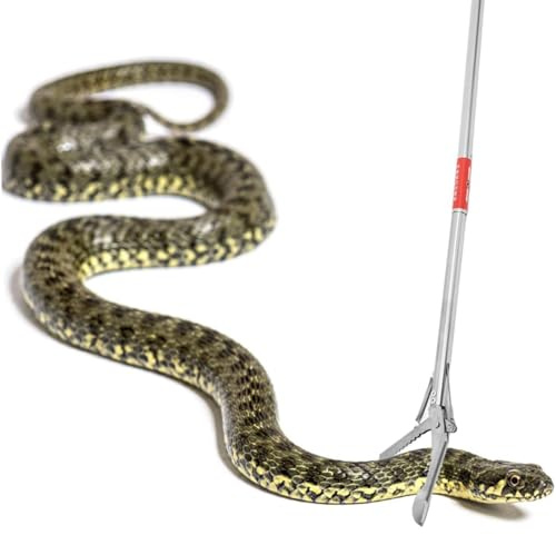 Wuvfojca Snake Catcher | Stainless Steel Folding Eel Tongs Snake Handling Tools - For Hikers, Gardeners, Ranch Owners, Camping, Garden, Park, Picnic