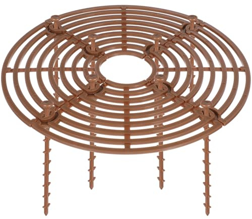 NIYANGLE 2 Pezzi Coprivaso per Piante in Plastica da Giardino, Protezione del Terreno per Vaso di Fiori Rete Anti-scavo, Copertura Protettiva Resistente Colore caffè, per Uso Domestico