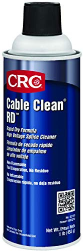 CRC Cable Clean RD High Voltage Cleaner 02150 – [Pack of 12] 16 Wt Oz., Aerosol Cleaner for Cable Splicing and Terminating