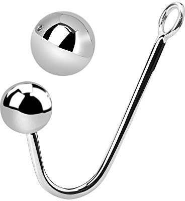 Roluck Plug Anale Da Uomo Gancio Anale Con 2 Sfere Intercambiabili in Acciaio Inox Anal Hook Anal Gancio Per Uomini E Donne Giocattolo Anale
