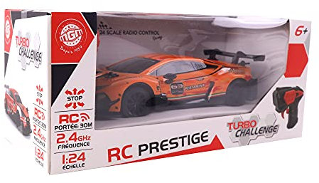 TURBO CHALLENGE - Lamborghini GT3 Racing - RC Prestige - 096624 - Voiture Télécommandée - Orange - 1/24 - Piles Non Incluses - Plastique - À Partir de 6 Ans