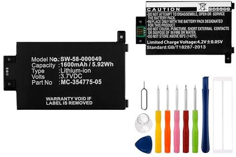 E-yiiviil Batteria di ricambio 58-000049 compatibile con MC-354775-05 6TH 7TH Gen DP75SDI S13-R1-D con strumenti