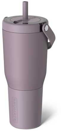 BrüMate Resa 1L Tumbler with Straw and Lid | 35oz Metal Water Bottle with Handle | 100% Leakproof | Insulated Cup | Stainless Steel Travel Gym Mug | Keeps Drinks Ice-Cold All Day (Lilac Dusk)