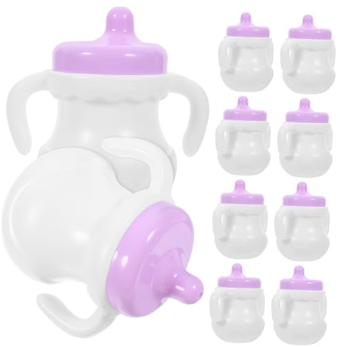SOPOTUTU 10piezas Biberon Juguete Simulación de Alimentación, Juego de rol con Muñecas para Niñas, Simulación de Alimentación Juguete para Niños, Accesorios para Muñecas