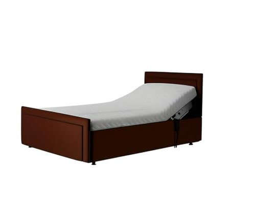 Electric Linning Adjustable Beds Mobility Velvet + Headboard + Mattress (Duck Egg, 3ft single)