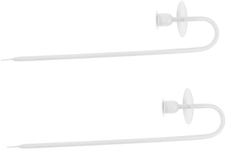 ABOOFAN Candelabros De Pared Metálicos De Hierro Forjado, 2 Piezas, Diseño Moderno Blanco, Decorativos para Salón y Chimenea, Ideales para Bodas y Ambientes Rústicos