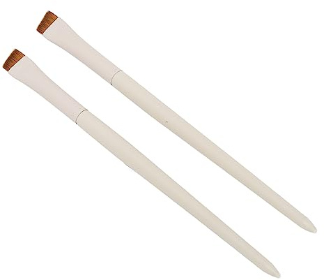 SENECESLI Pincel para Cejas Inclinado Ultrafino, Herramienta de Maquillaje para Cejas, Pelo Suave, Ergonómico, Artista de Maquillaje Aplicable, 2 Brochas para