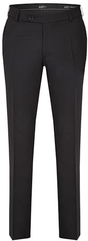 aubi: Herren Businesshose Anzughose Flat Front Modell 26, Farbe:schwarz (50), Größe:27