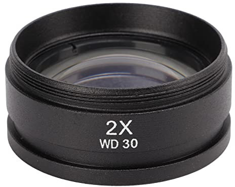 Objektiv, EVTSCAN Hilfsobjektiv für Zoom-Stereomikroskop mit Gewinde 48 mm für trinokulares Mikroskop(2X)