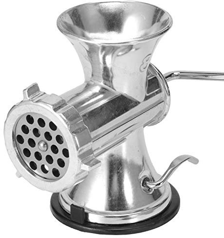 Tritacarne in Alluminio Macchina per Carne Manuale Tritacarne a Mano Macchina per la Frantumazione con Ventosa Sottovuoto per Maiale Manzo Agnello Pollo Vari