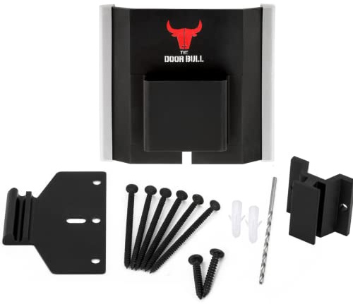 Law Enforcement Door Jam Stopper - Extra Security Bar for Inward Opening Front Doors - Matte Black