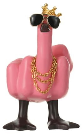 KIAYOO Decorazione Auto, Dito Medio Statua di Papera Accessori per Cruscotto Casa Ufficio, Regalo di Figura per Lui Lei Uomini Donne Amici Fidanzato Compleanno Natale San Valentino