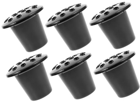 ANDRESLAD 6piezas Soporte De Flores De Cementerio con Base Estable De Jarrón De Plástico Negro para Decoraciones De Día Caídos y Conmemorativas Inserciones De Flores para