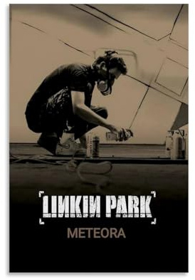 Linkin Poster Park Rock Band Music Vintage Cover Meteora Music Posters para habitación, lienzo estético para decoración de pared, dormitorio, 12 x 18 pulgadas (30 x 45 cm)