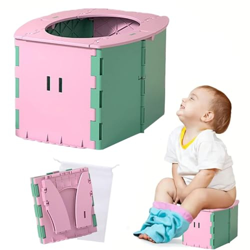 Vasino Pieghevole per Bambini,Vasino Portatile per Bambino Viaggio,WC Portatile Bambino,Toilette per Bambini Portatil,Pieghevole WC,Sedile Portatil Vasetto