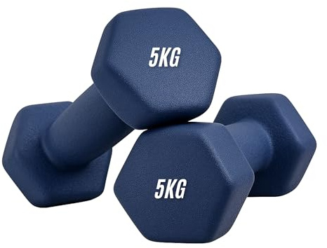 Neoprene Dumbbells Set Pair – Iron Hand Weights for Strength Training, Aerobic Workout & Home Gym Fitness (0.5kg–10kg)