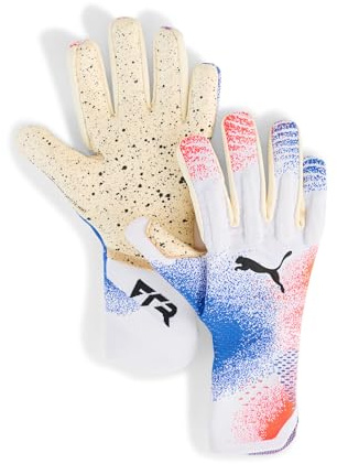 PUMA Gants de Gardien de But de Football Future Ultimate NC 7, White Glowing Red Ultra Blue