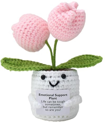 Liten stämningshöjande plysch, liten stämningshöjande plysch Dekorativ Söt | Handgjord stickad docka Soft Stress Relief Spänningsavlastning för , arbetsplats, vardagsrum, skrivbord,