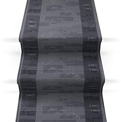 casa pura Treppenteppich Treppenläufer | viele Größen | stilvoller Läufer für den durchlaufenden Treppenbelag | GUT-Siegel | Qualitätsprodukt aus Deutschland (grau 67x600 cm)