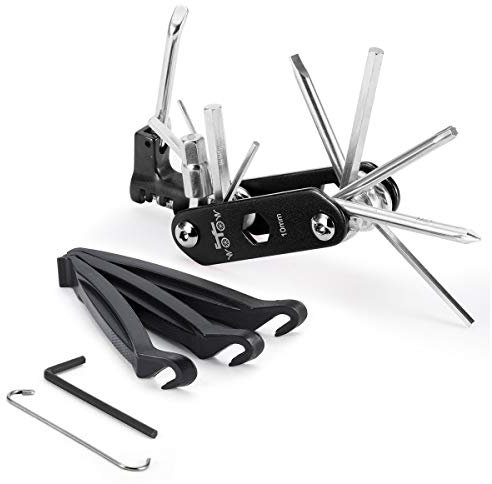 WOTOW 14 in 1 Multitool Fahrrad Werkzeug - Fahrrad Werkzeugset unterwegs, Fahrradwerkzeug komplett Set faltbares Multifunktionswerkzeug Fahrrad für die Profi Fahrrad Reparaturset für Fahren im Freien